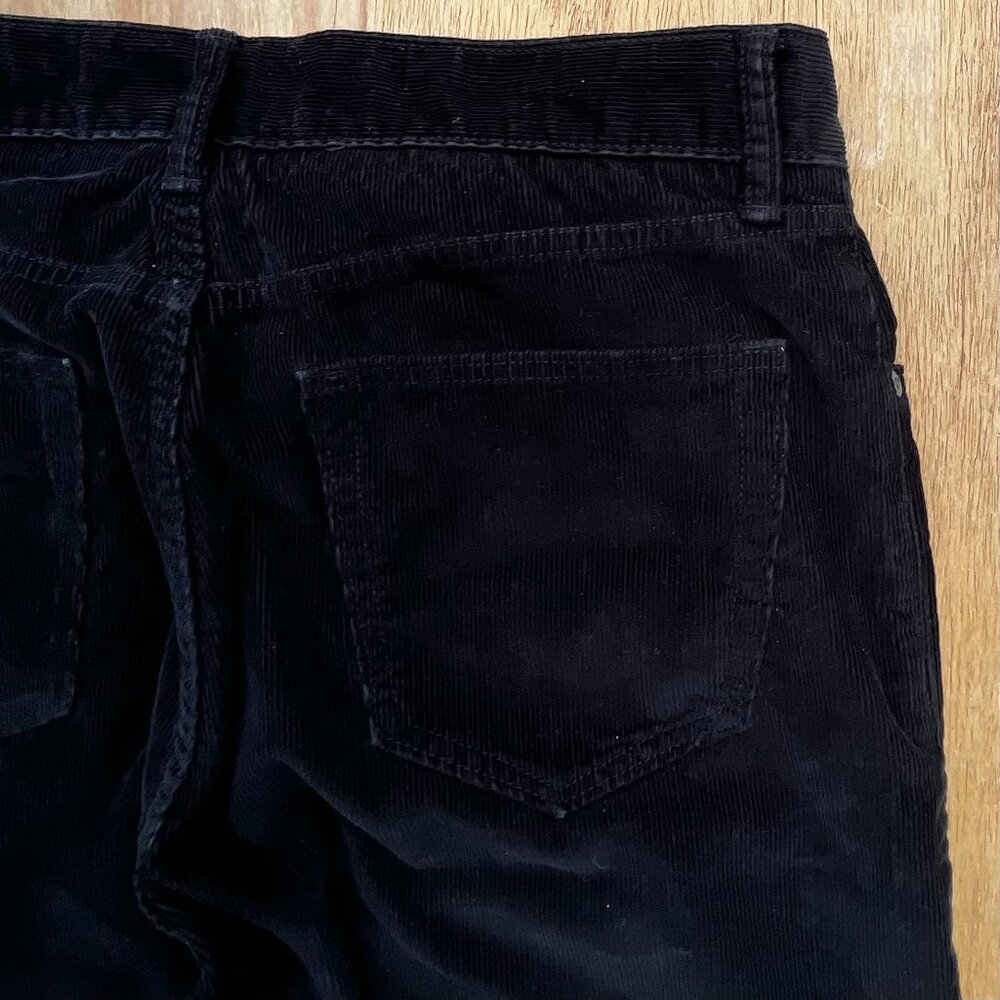 BANANA REPUBLIC PIMA COTTON CORDUROY STRAIGHT JEANS MEN’S sz 34W 34L Black - Picture 6 of 12